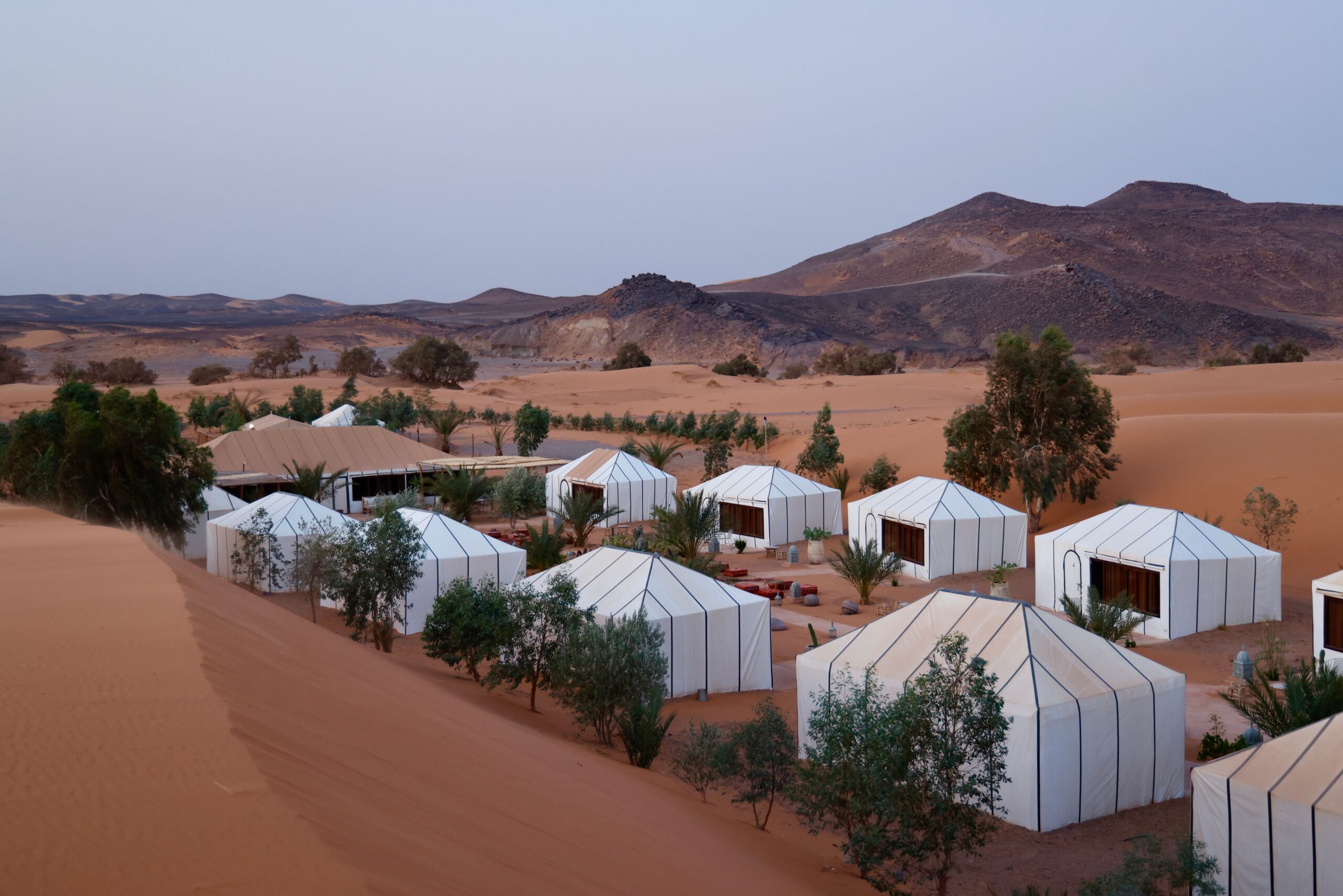 Luxury desert camp on the 5 Days Fes to Marrakech Desert Tour